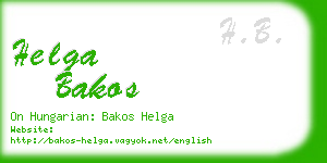 helga bakos business card